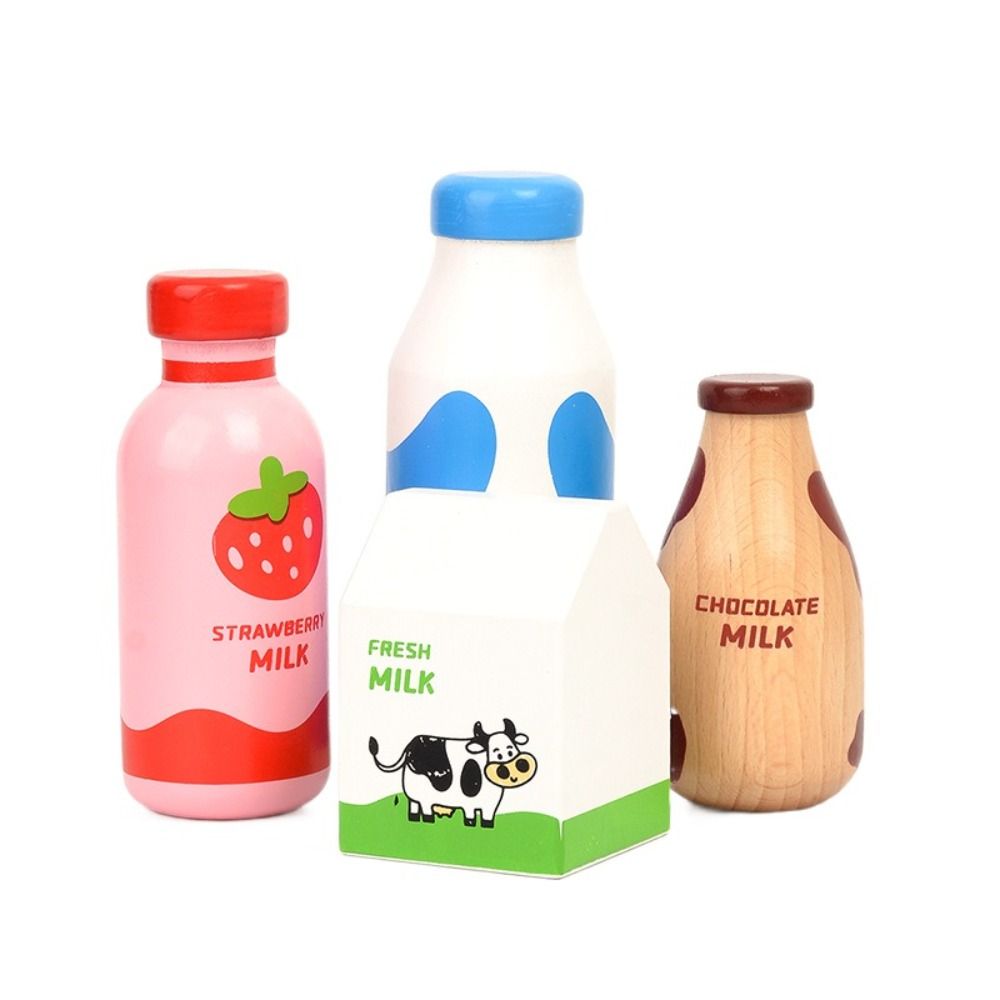 Kids Outdoor Kitchen Accessories - Mainan Botol Minuman Susu Stroberi Imitasi