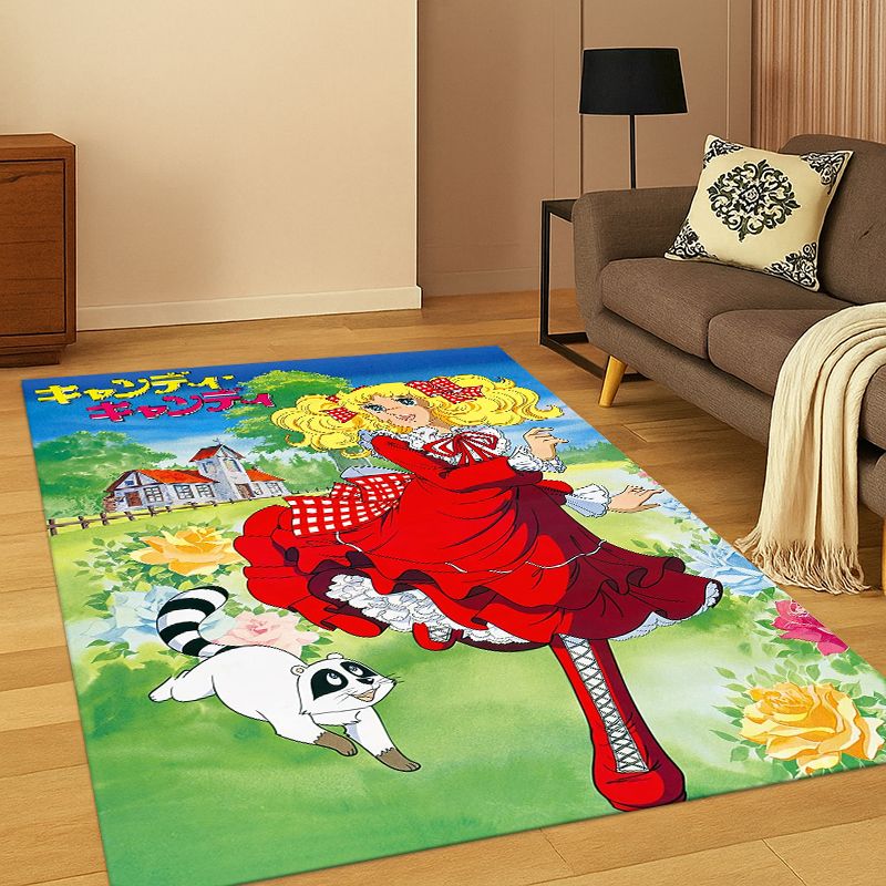 Kids Outdoor Area - Karpet Lembut Anti-Selip Bertema Kartun Gadis