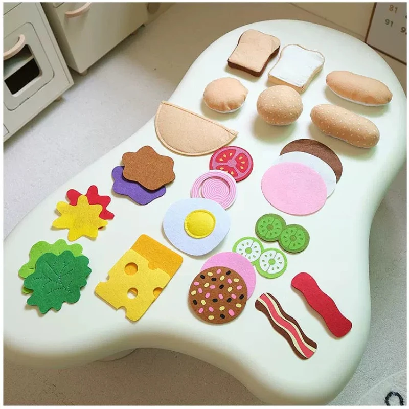 Kids Outdoor Kitchen Accessories - Set Mainan Burger dan Sandwich dari