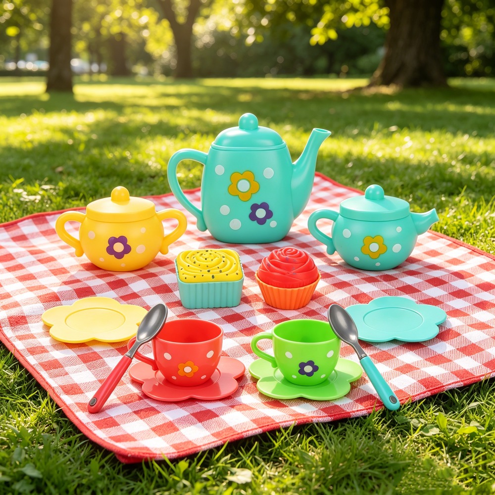 13Pcs Mainan Teh Anak, Mainan  - Kids Outdoor Kitchen Accessories ulasan dan harga