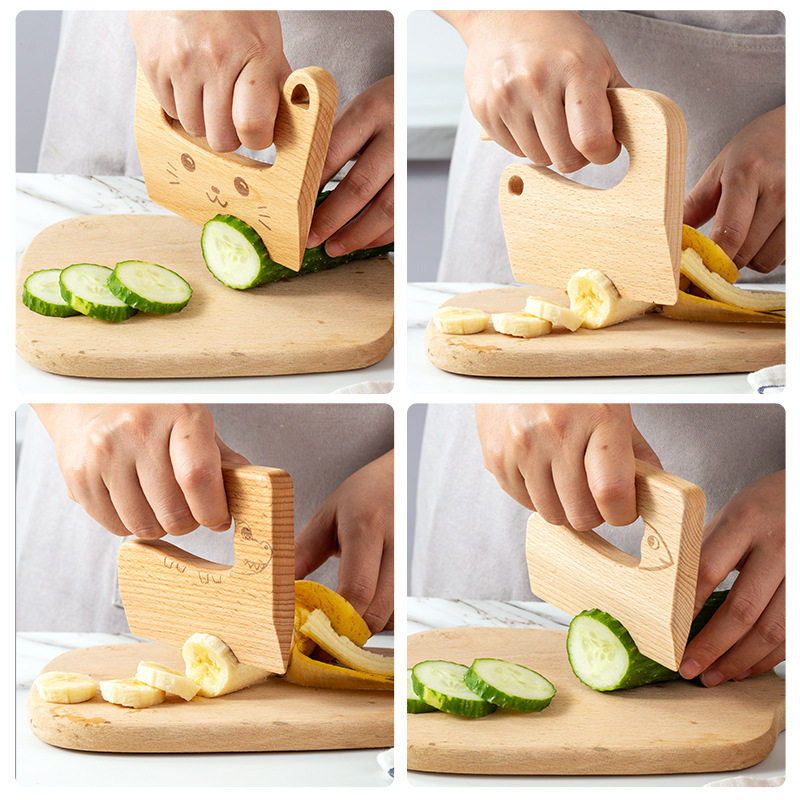 Pisau anak-anak kayu untuk mem - Kids Outdoor Kitchen Accessories ulasan dan harga