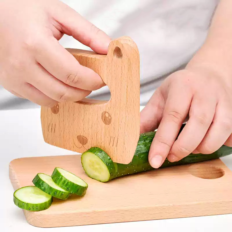 Pisau anak-anak kayu untuk mem - Kids Outdoor Kitchen Accessories ulasan dan harga