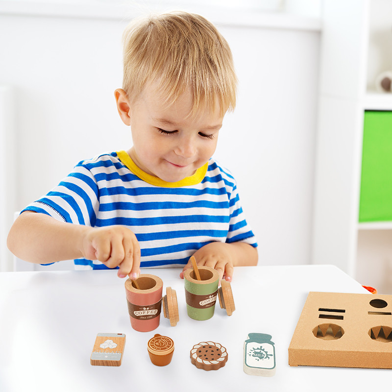 Set mainan kopi kayu anak-anak - Kids Outdoor Kitchen Accessories ulasan dan harga